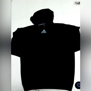 Adidas - Men's Black Pullover Hoodie -Size Medium Good For Work Hoodie